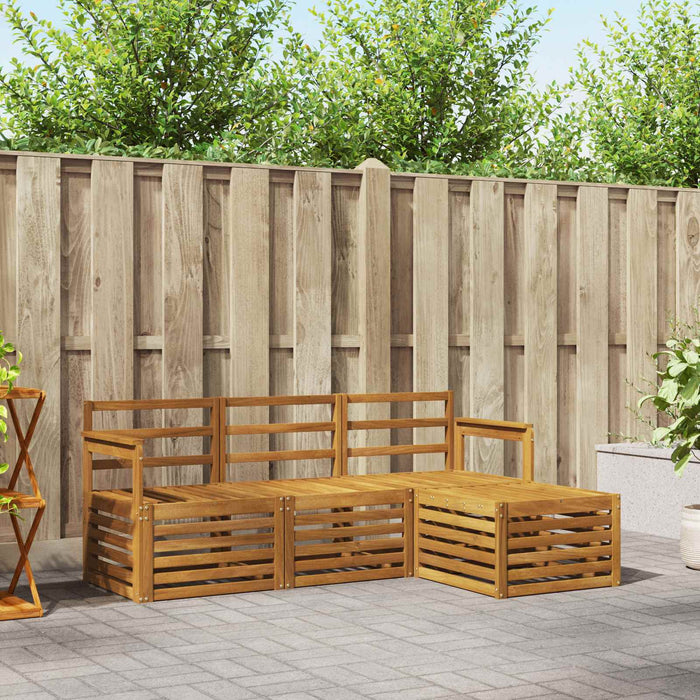 Seturi de canapele 4 pcs natural Lemn Solid de Acacia - WALTI WALTI