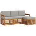 Set de canapele de exterior 4 pcs Gri natural și deschis - WALTI WALTI