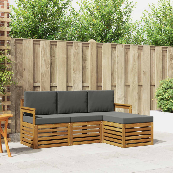 Seturi de canapele cu pernă 4 pcs Natural și Antracit - WALTI WALTI