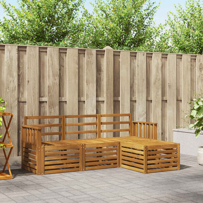 Seturi de canapele 4 pcs natural Lemn Solid de Acacia - WALTI WALTI