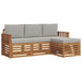 Set de canapele de exterior 4 pcs Gri natural și deschis - WALTI WALTI