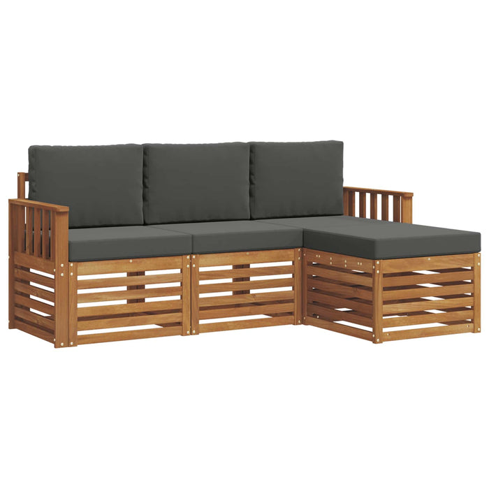 Seturi de canapele cu pernă 4 pcs Natural și Antracit - WALTI WALTI
