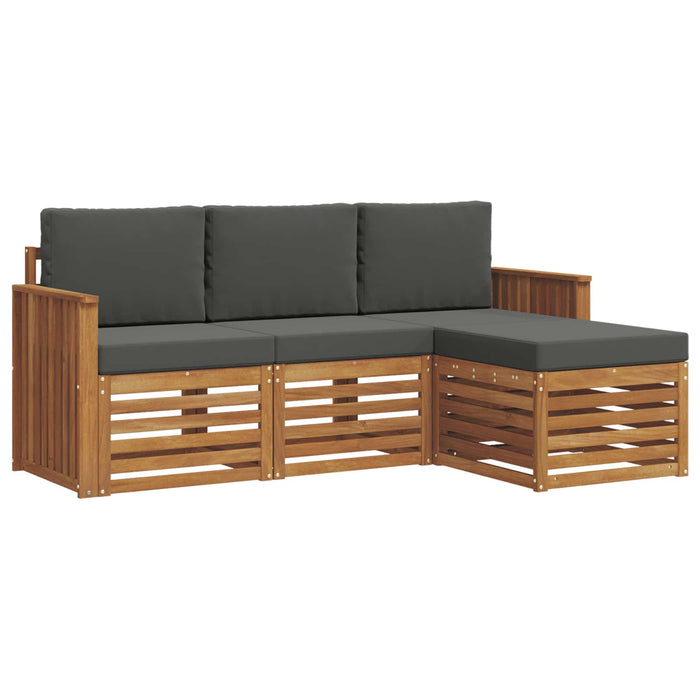 Seturi de canapele cu pernă 4 pcs Natural și Antracit - WALTI WALTI