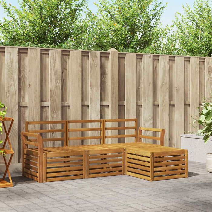 Seturi de canapele 4 pcs natural Lemn Solid de Acacia - WALTI WALTI
