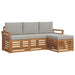 Set de canapele de exterior 4 pcs Gri natural și deschis - WALTI WALTI