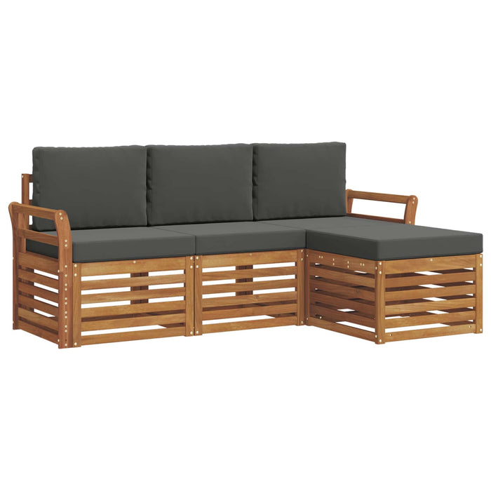 Seturi de canapele cu pernă 4 pcs Natural și Antracit - WALTI WALTI