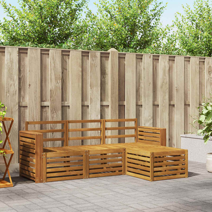Seturi de canapele 4 pcs natural Lemn Solid de Acacia - WALTI WALTI