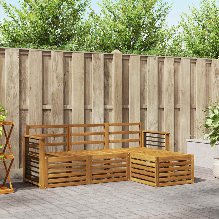 Seturi de canapele 4 pcs natural Lemn Solid de Acacia - WALTI WALTI