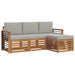 Set de canapele de exterior 4 pcs Gri natural și deschis - WALTI WALTI
