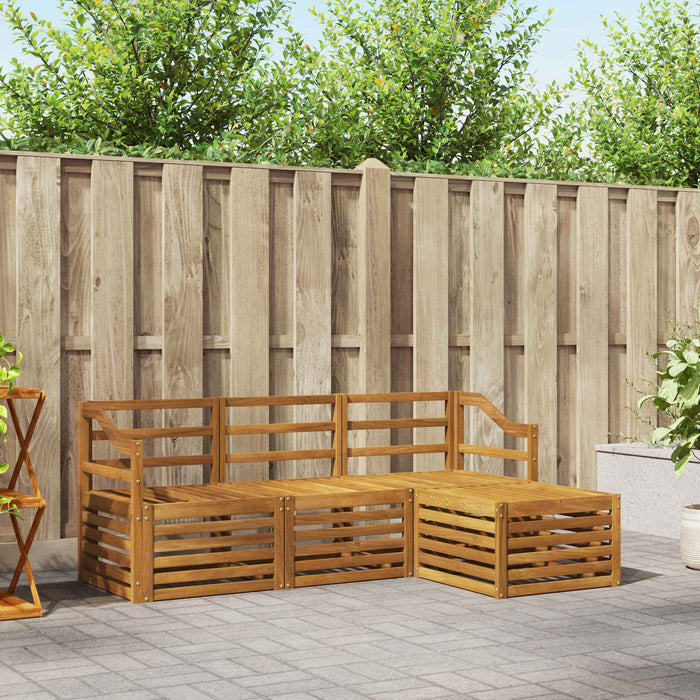 Seturi de canapele 4 pcs natural Lemn Solid de Acacia - WALTI WALTI