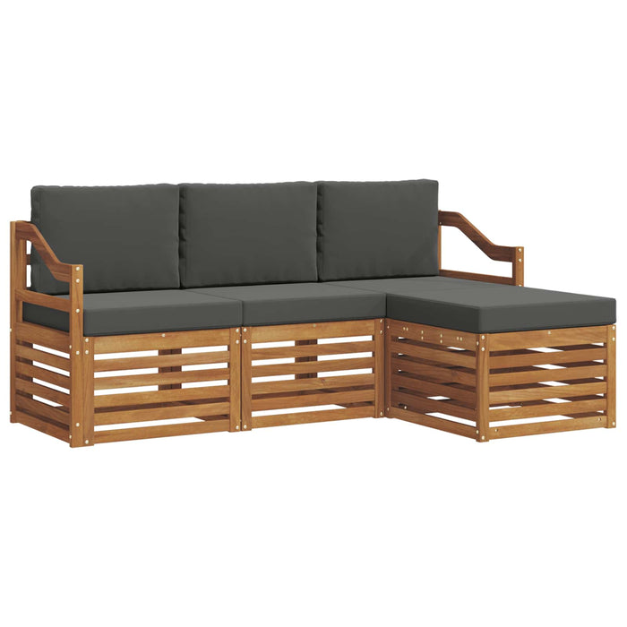Seturi de canapele cu pernă 4 pcs Natural și Antracit - WALTI WALTI