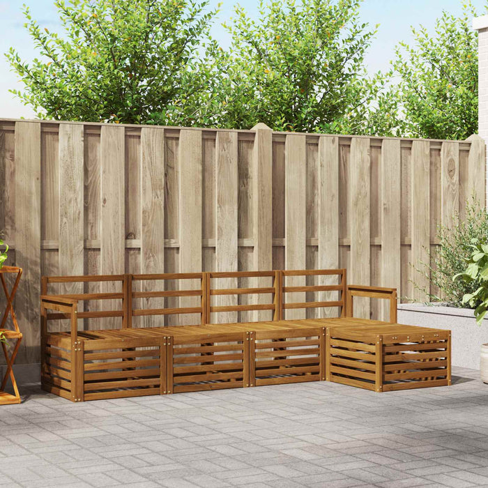 Set de canapele de exterior 5 pcs natural Lemn Solid de Acacia - WALTI WALTI