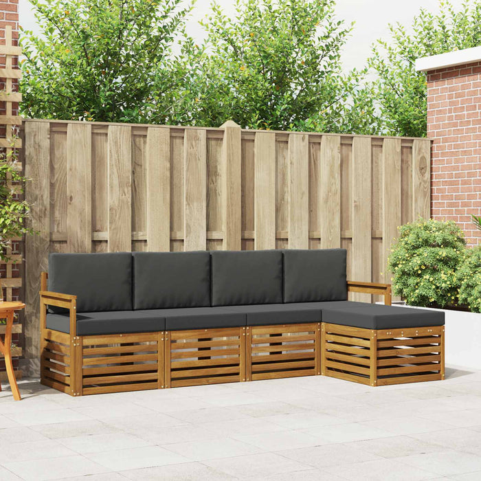 Seturi de canapele cu pernă 5 pcs Natural și Antracit - WALTI WALTI