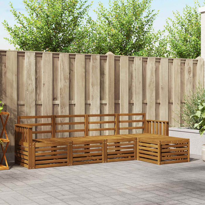 Seturi de canapele 5 pcs natural Lemn Solid de Acacia - WALTI WALTI