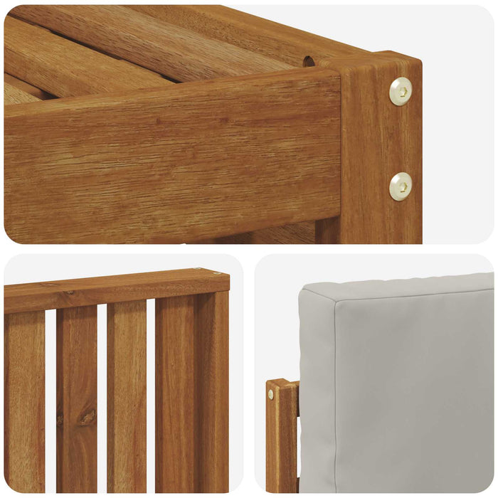 Set de canapele de exterior 5 pcs Gri natural și deschis - WALTI WALTI