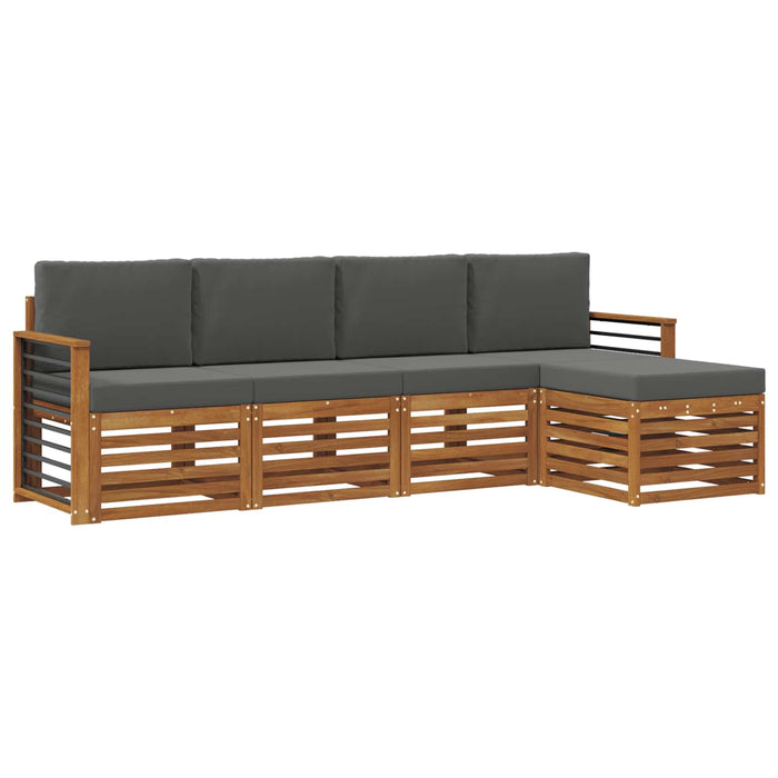 Seturi de canapele cu pernă 5 pcs Natural și Antracit - WALTI WALTI