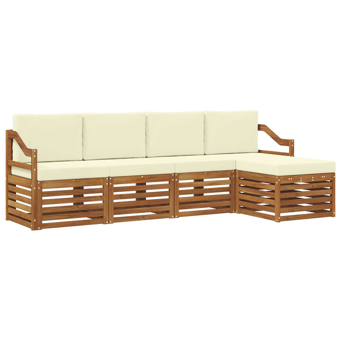 Set de canapele de exterior cu pernă 5 pcs Natural și Crem - WALTI WALTI