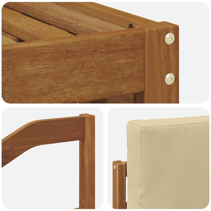 Set de canapele de exterior cu pernă 5 pcs Natural și Bej - WALTI WALTI