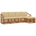 Set de canapele de exterior cu pernă 5 pcs Natural și Bej - WALTI WALTI