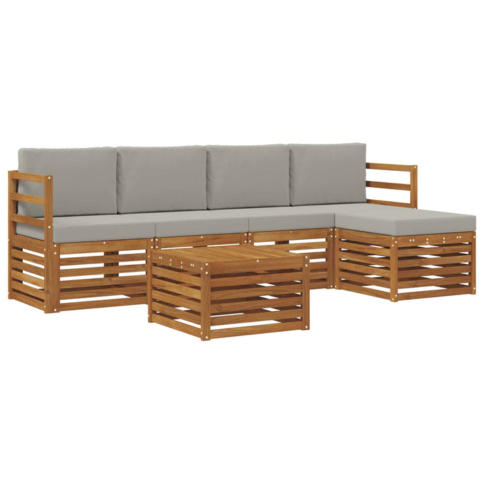 Set de canapele de exterior 6 pcs Gri natural și deschis - WALTI WALTI