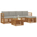 Set de canapele de exterior 6 pcs Gri natural și deschis - WALTI WALTI
