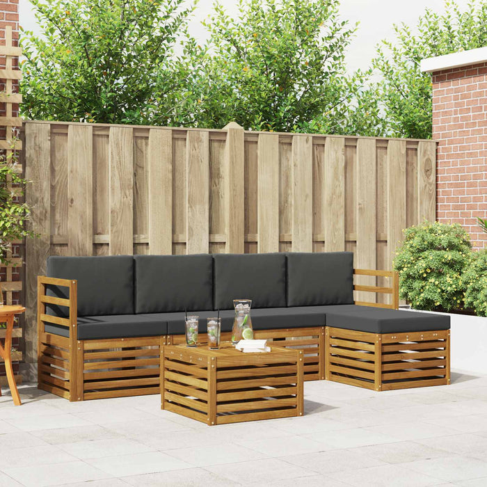Seturi de canapele cu pernă 6 pcs Natural și Antracit - WALTI WALTI