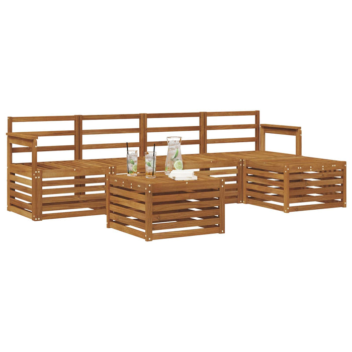 Seturi de canapele 6 pcs natural Lemn Solid de Acacia - WALTI WALTI