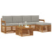 Set de canapele de exterior 6 pcs Gri natural și deschis - WALTI WALTI