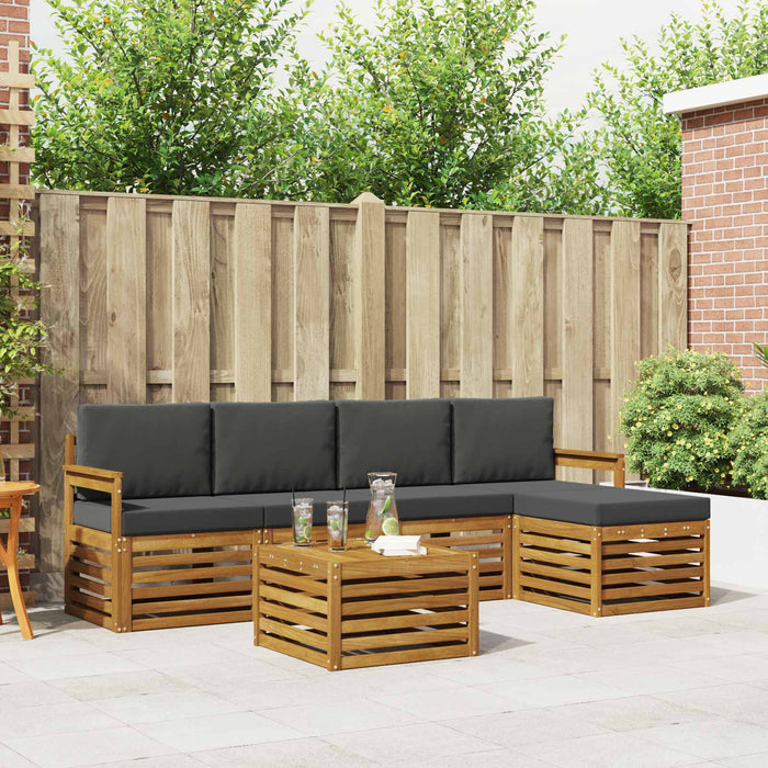 Seturi de canapele cu pernă 6 pcs Natural și Antracit - WALTI WALTI