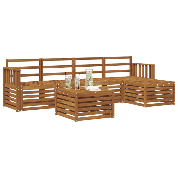 Seturi de canapele 6 pcs natural Lemn Solid de Acacia - WALTI WALTI
