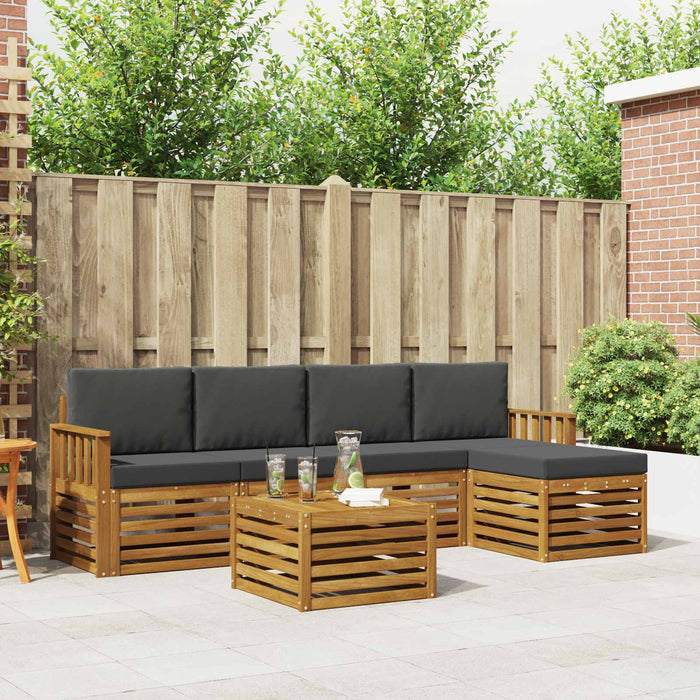 Seturi de canapele cu pernă 6 pcs Natural și Antracit - WALTI WALTI