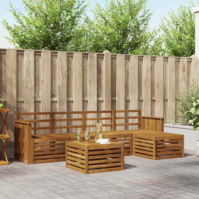 Seturi de canapele 6 pcs natural Lemn Solid de Acacia - WALTI WALTI