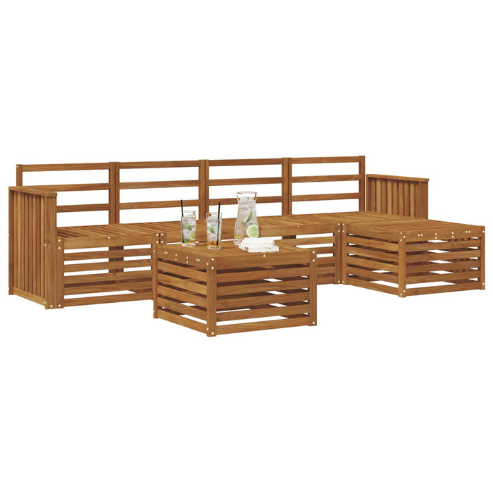 Seturi de canapele 6 pcs natural Lemn Solid de Acacia - WALTI WALTI
