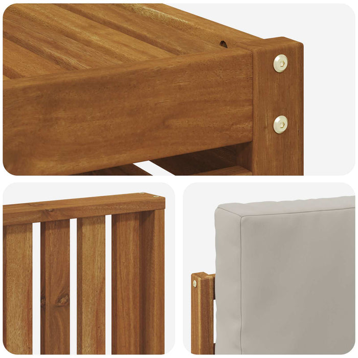 Set de canapele de exterior 6 pcs Gri natural și deschis - WALTI WALTI