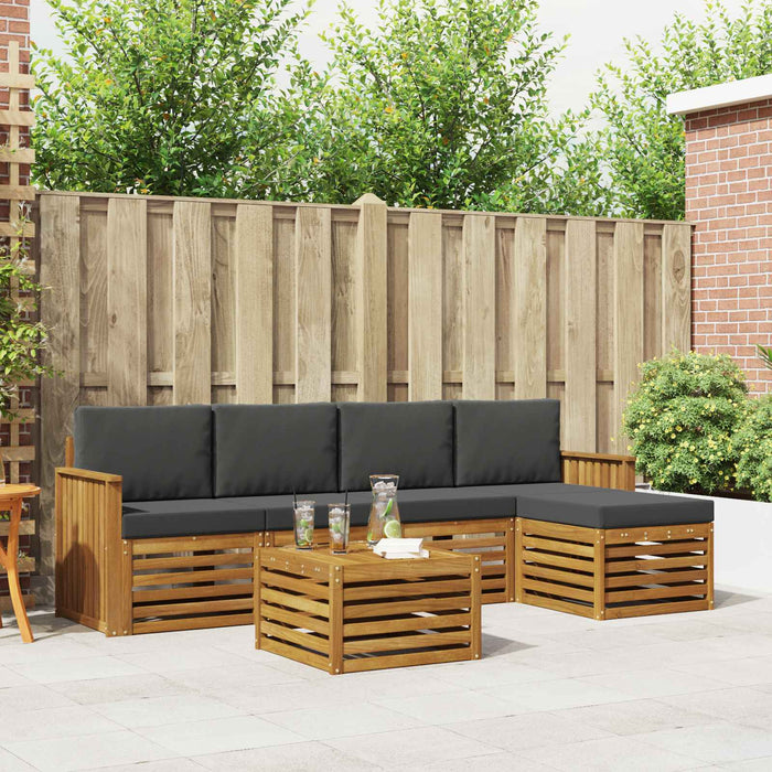 Seturi de canapele cu pernă 6 pcs Natural și Antracit - WALTI WALTI