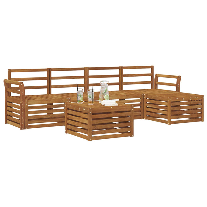 Seturi de canapele 6 pcs natural Lemn Solid de Acacia - WALTI WALTI