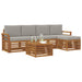 Set de canapele de exterior 6 pcs Gri natural și deschis - WALTI WALTI