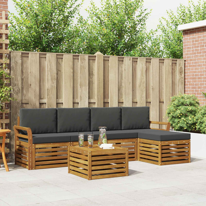 Seturi de canapele cu pernă 6 pcs Natural și Antracit - WALTI WALTI
