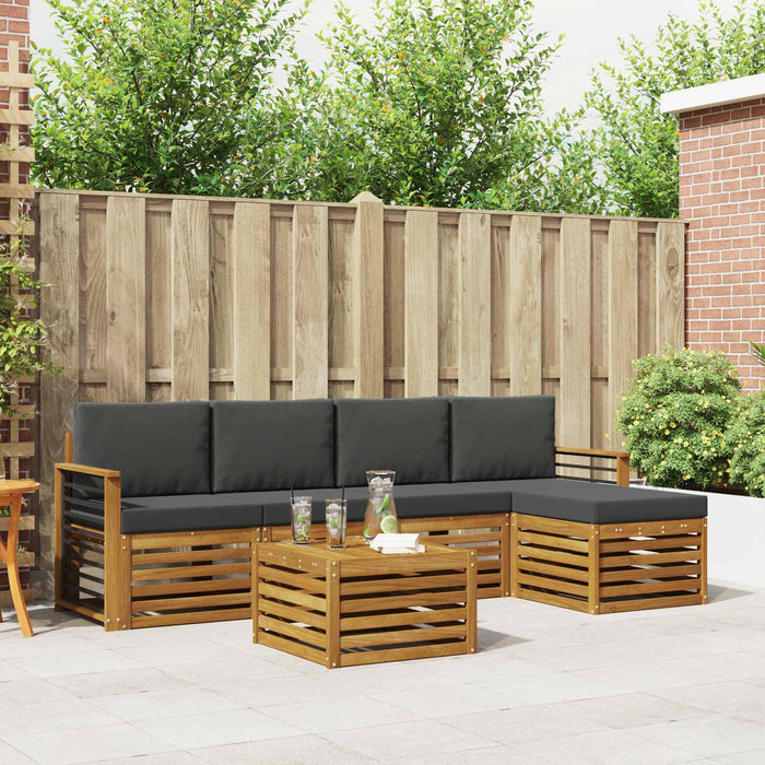Seturi de canapele cu pernă 6 pcs Natural și Antracit - WALTI WALTI
