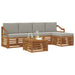 Set de canapele de exterior 6 pcs Gri natural și deschis - WALTI WALTI