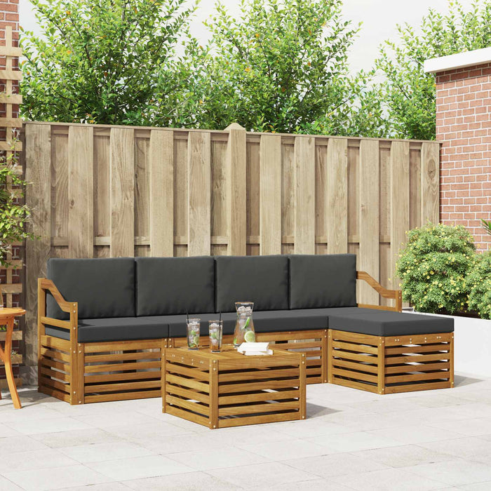 Seturi de canapele cu pernă 6 pcs Natural și Antracit - WALTI WALTI
