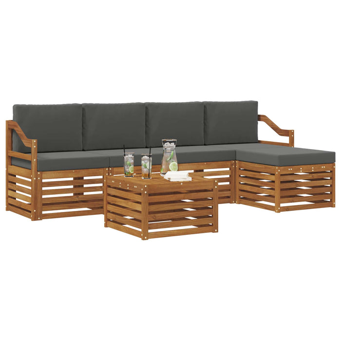 Seturi de canapele cu pernă 6 pcs Natural și Antracit - WALTI WALTI