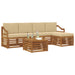 Seturi de canapele 6 pcs Natural și Bej Lemn Solid de Acacia - WALTI WALTI
