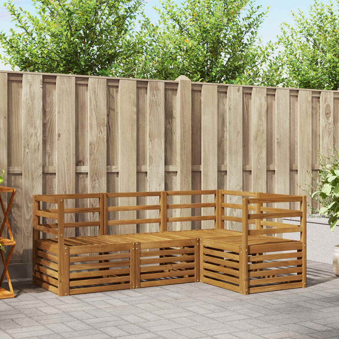 Seturi de canapele 4 pcs natural Lemn Solid de Acacia - WALTI WALTI