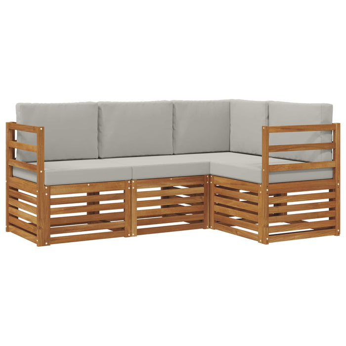 Seturi de canapele cu pernă 4 pcs Gri natural și deschis - WALTI WALTI