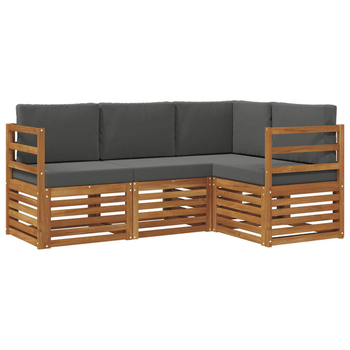 Seturi de canapele cu pernă 4 pcs Natural și Antracit - WALTI WALTI