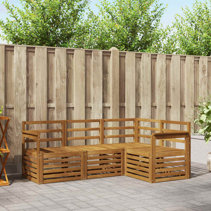 Seturi de canapele 4 pcs natural Lemn Solid de Acacia - WALTI WALTI