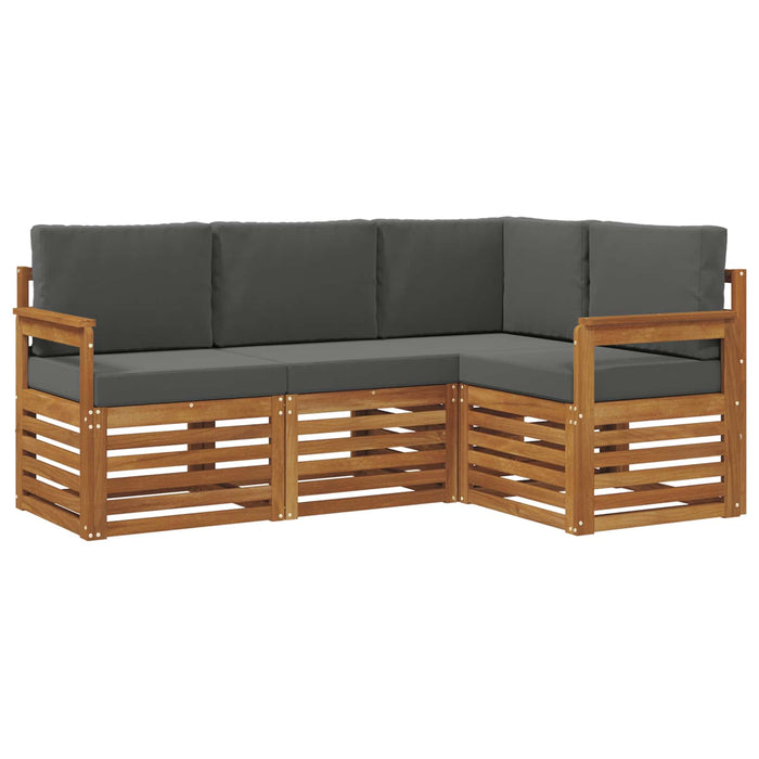 Seturi de canapele cu pernă 4 pcs Natural și Antracit - WALTI WALTI