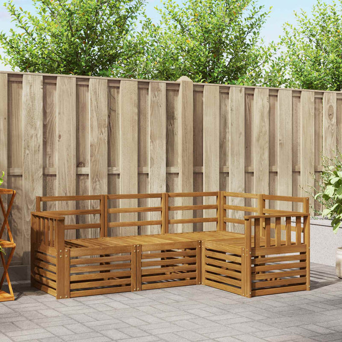 Seturi de canapele 4 pcs natural Lemn Solid de Acacia - WALTI WALTI