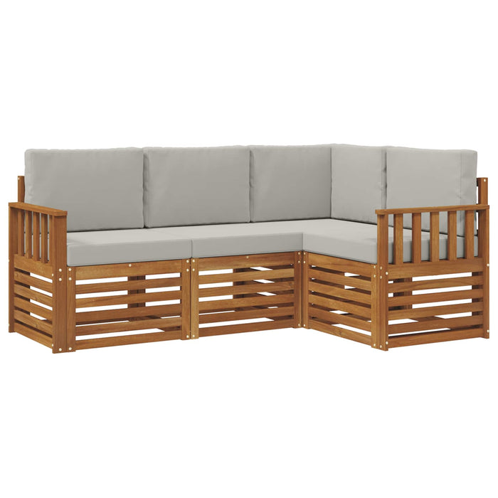 Seturi de canapele cu pernă 4 pcs Gri natural și deschis - WALTI WALTI